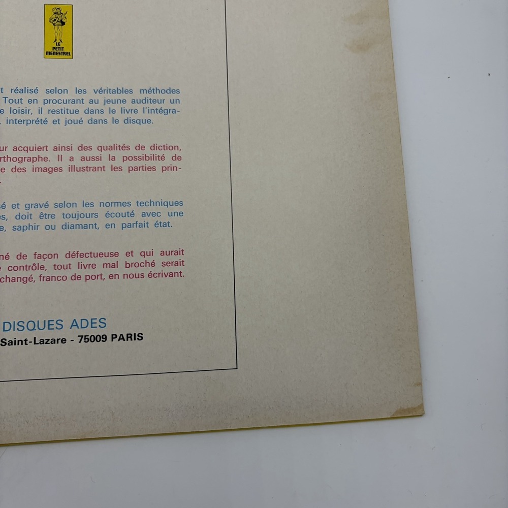 Walt Disney Robin Des Bois LP 1974 French Disneyland Records ST-3810 F VG+ - Picture 9 of 16